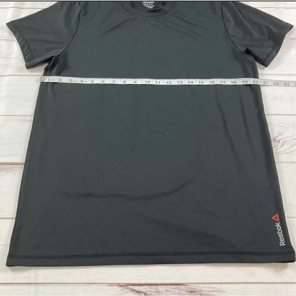 Reebok Mens Black Speedwick Performance Short Sleeve Running Shirt Size Large